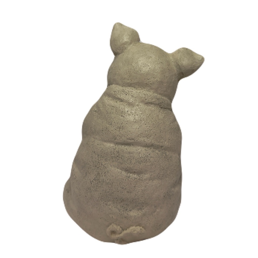 Happy Laughing Pig, Polystone Or Resin Statue Figurine Farmhouse Piggy 5” CUTE - Picture 4 of 9